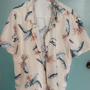 SHEIN YELLOW SHIRT WITH FEATHERS